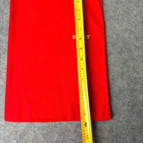 Bally Designer Red Drawstring Dust Bag Storage Protection 9.5"x15.5" - Picture 7 of 7